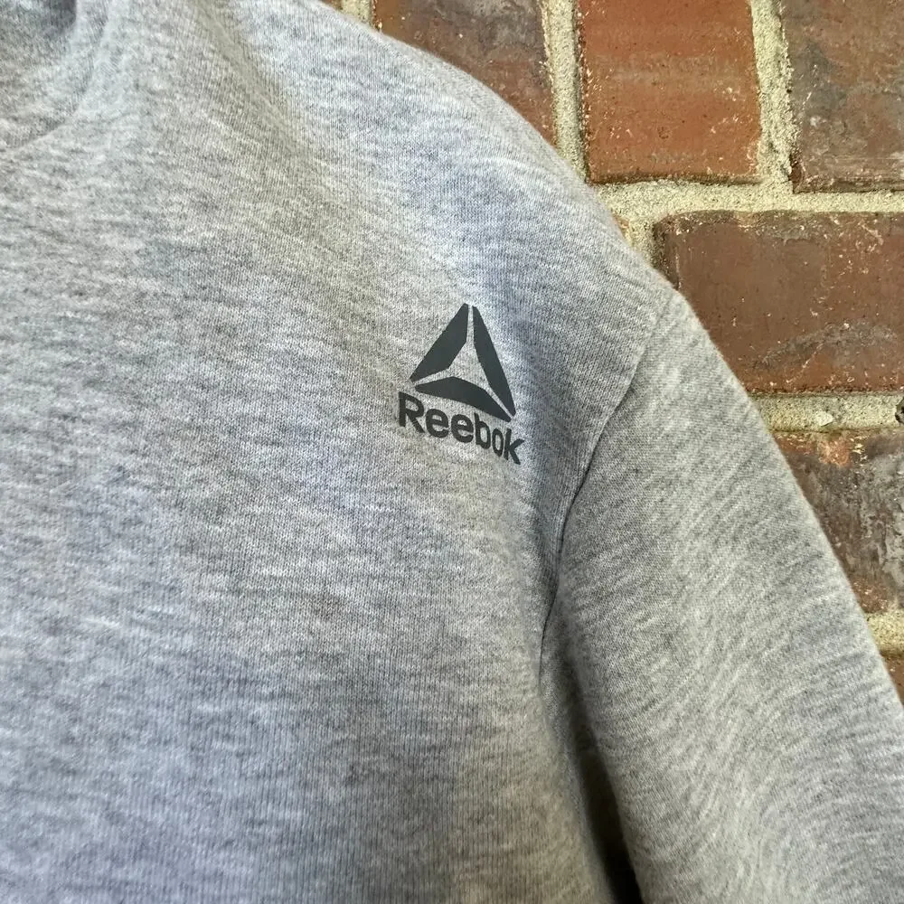 Reebok Men's Long Sleeve Training Grey‎ Hoodie - Size L